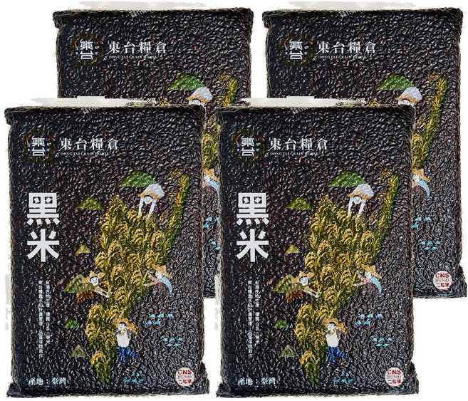 東台糧倉 黑米, 1kg, 4個