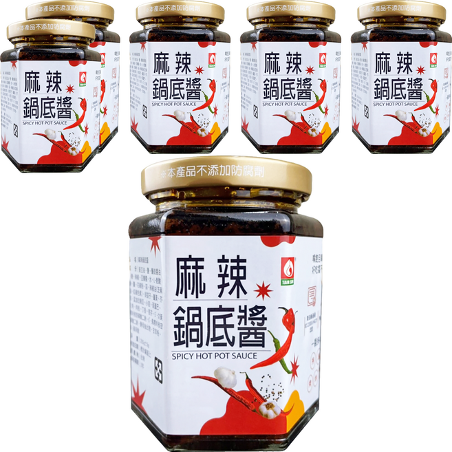 台塑餐飲 麻辣鍋底醬, 280g, 6罐