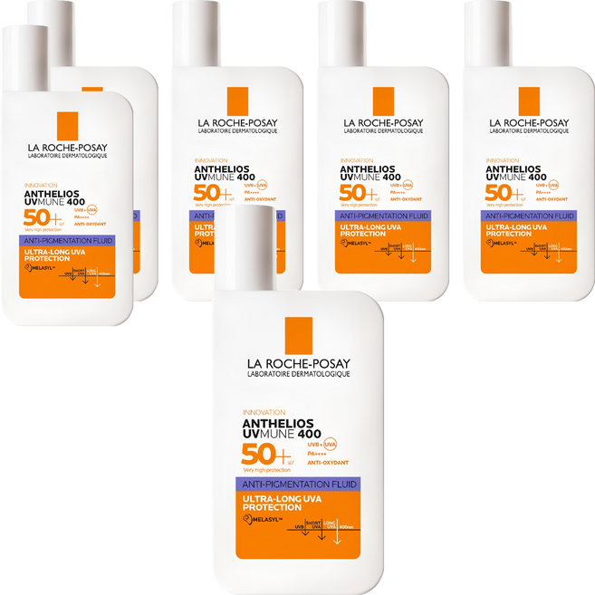 LA ROCHE POSAY 理膚寶水 台灣公司貨 安得利淡斑淨亮極效夏卡防曬液, 50ml, 6瓶