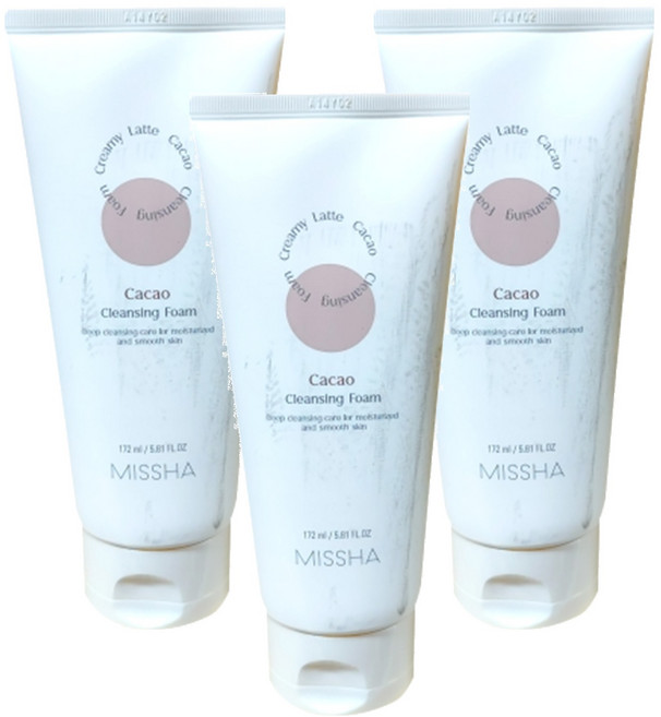 MISSHA 奈米泡沫深層潔面乳 可可緊緻, 172ml, 3條