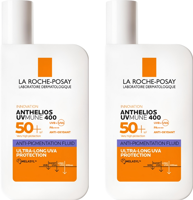 LA ROCHE POSAY 理膚寶水 台灣公司貨 安得利淡斑淨亮極效夏卡防曬液, 50ml, 2瓶