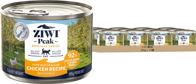 ZIWI Peak 滋益巔峰 全齡貓 鮮肉主食罐, 放牧雞肉, 185g, 12罐