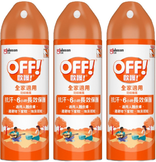 OFF! 歐護 家庭用噴霧式防蚊液 6oz, 180ml, 3瓶