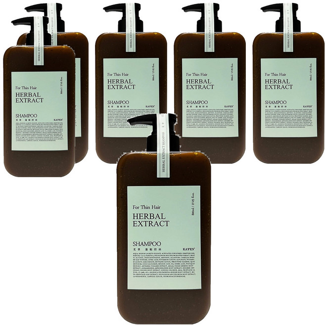 KA'FEN 卡氛 療癒草本 蓬鬆控油洗髮精 艾草, 800ml, 6瓶