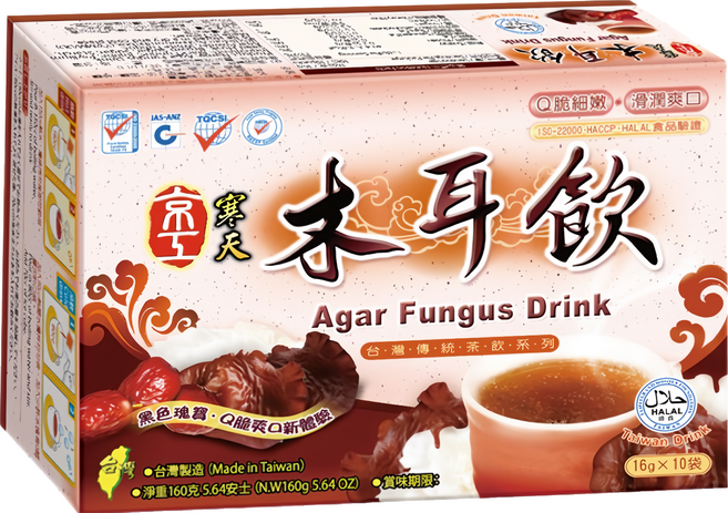 京工 寒天木耳飲 純素食, 16g, 150ml, 10包, 1盒