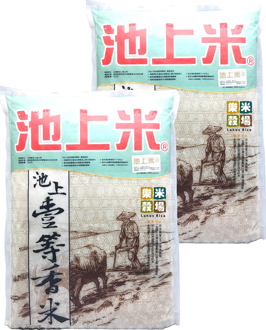樂米穀場 台東池上一等香米, 6kg, 2包, 一等