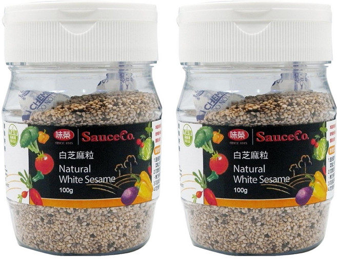 味榮 白芝麻粒, 100g, 2罐