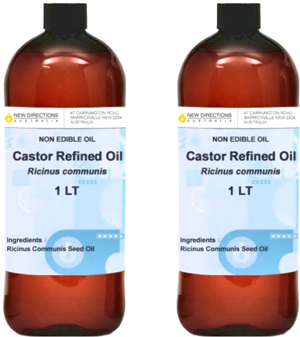 NEW DIRECTIONS 新方向 基底油/按摩油/保濕油/基礎油/蓖麻油, 2個, 1L