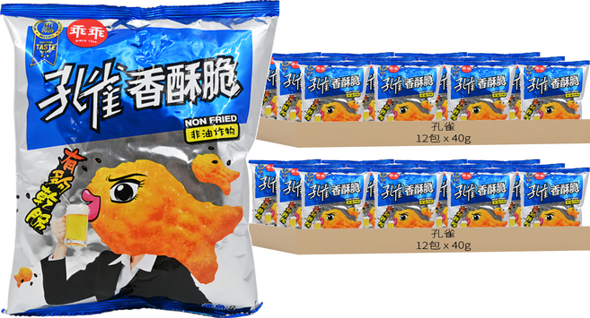 孔雀 香酥脆 香魚口味, 40g, 24包