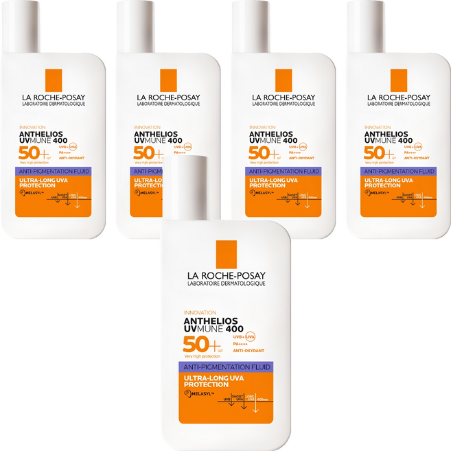 LA ROCHE POSAY 理膚寶水 台灣公司貨 安得利淡斑淨亮極效夏卡防曬液, 50ml, 5瓶