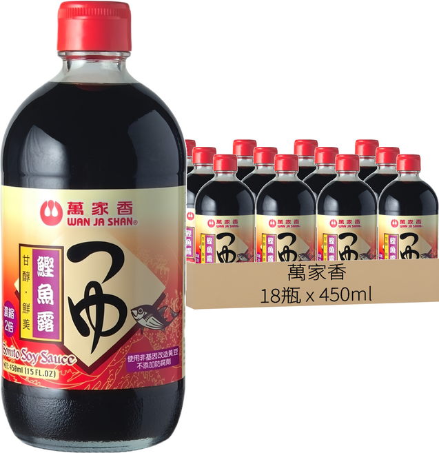 萬家香 鰹魚露, 450ml, 18瓶