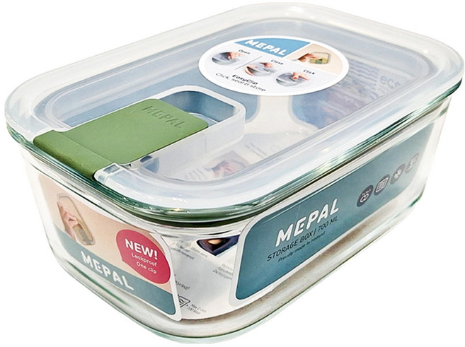 MEPAL EasyClip 輕巧蓋玻璃密封保鮮盒, 容器 + 蓋子, 1個