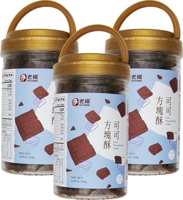 老楊 可可方塊酥, 300g, 3罐