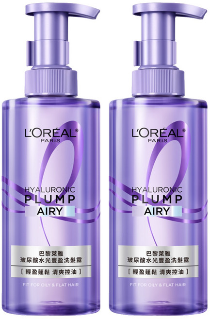 L'OREAL PARiS 巴黎萊雅 玻尿酸水光豐盈洗髮露, 2個, 440ml