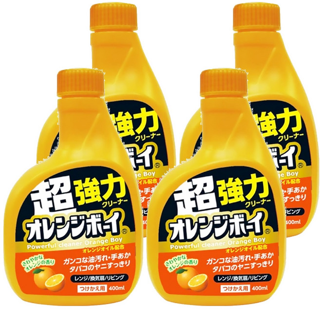 第一石鹼 柑橘男孩萬用清潔噴霧 補充罐, 400ml, 4瓶