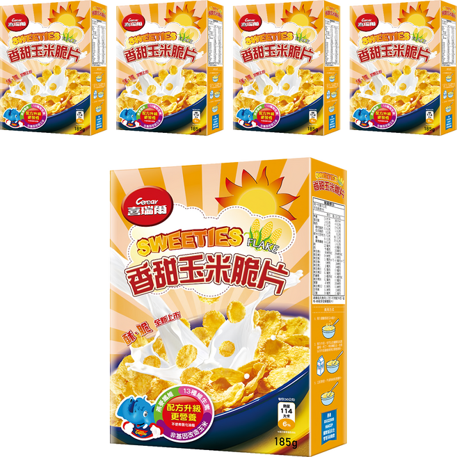 Cerear 喜瑞爾 香甜玉米脆片, 185g, 5盒