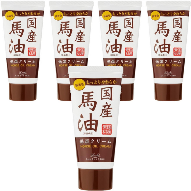 Loshi 樂絲 日本國產馬油極潤護手霜, 5個, 45g