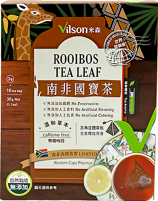 Vilson 米森 南非國寶茶, 3g, 10包, 1盒