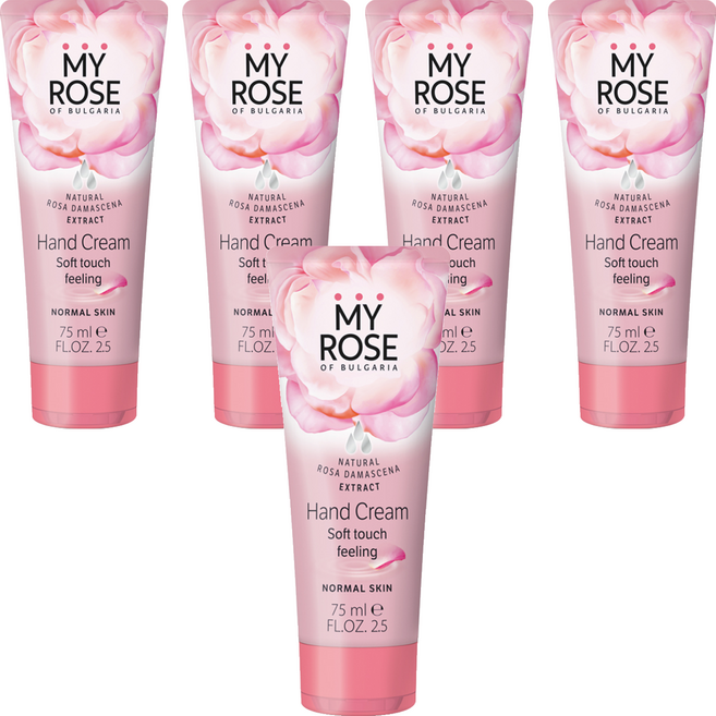 MY ROSE OF BULGARIA 柔嫩護手霜 大馬士革玫瑰香, 75ml, 5個