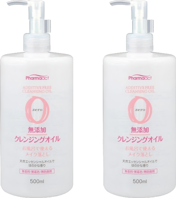 KUMANO 熊野油脂 Pharmaact zero 無添加卸妝油, 500ml, 2瓶
