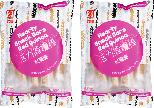 六福 活力雜糧棒 紅藜麥, 130g, 2袋