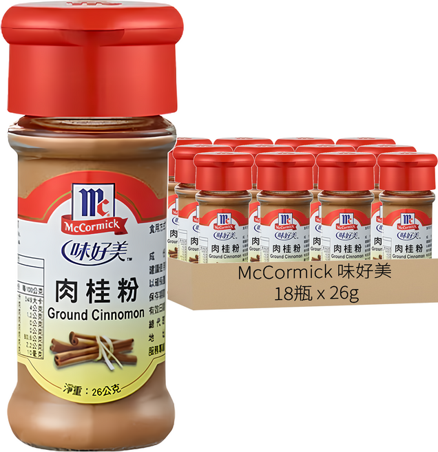 McCormick 味好美 調味料 肉桂粉, 26g, 18瓶