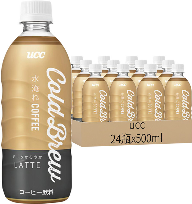 ucc 冷萃拿鐵咖啡飲料, 500ml, 24瓶