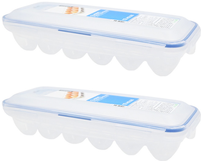 LocknLock 樂扣樂扣 PP保鮮12格蛋盒 HPL954, 2個容器 + 2個蓋子, 2個