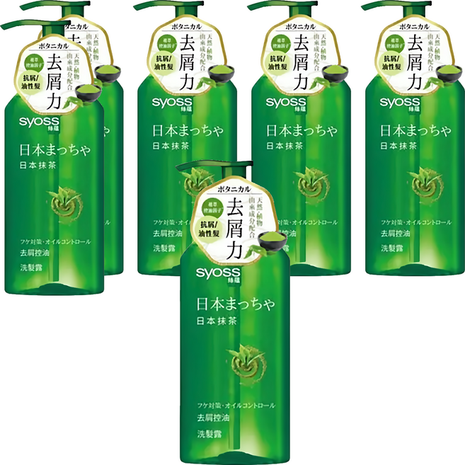 syoss 絲蘊 去屑控油洗髮露 抹茶, 6瓶, 420ml