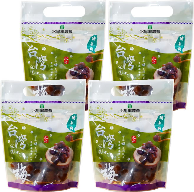 水里鄉農會 台灣梅 酵素梅, 500g, 4包