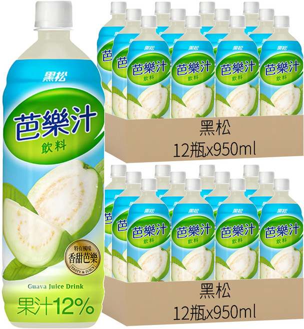 黑松 芭樂汁, 950ml, 24瓶