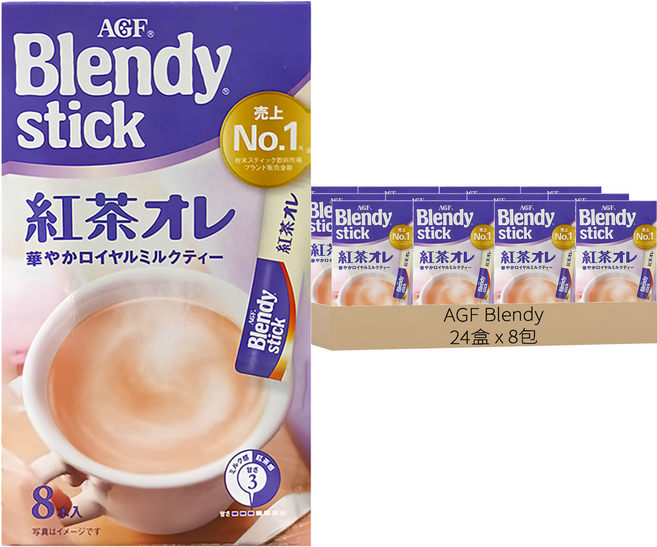 AGF Blendy 紅茶歐蕾, 9.5g, 8包, 24盒
