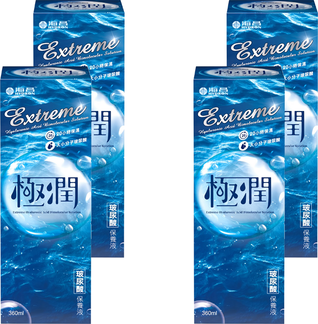 HYDRON 海昌 極潤玻尿酸保養液, 360ml, 4瓶