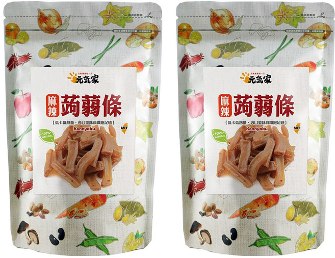 元氣家 高纖麻辣蒟蒻條, 200g, 2包
