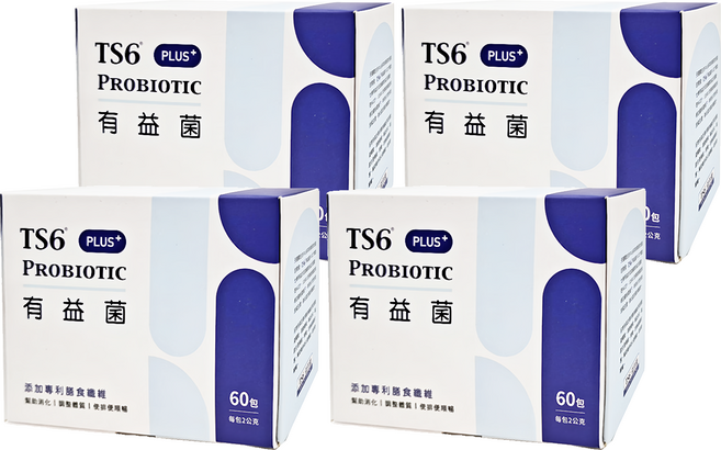 TS6 有益菌 PLUS+, 60包, 2g, 4盒