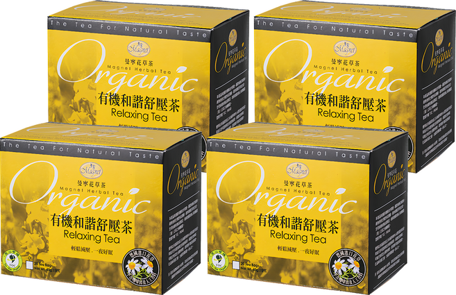 Magnet 曼寧 有機和諧舒壓茶, 2g, 20包, 4盒