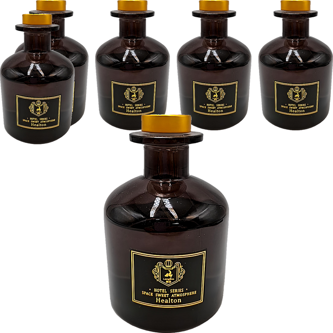 LONGFINE 朗氛 植物精油 無火香薰精油套裝 英梨小蒼蘭 香水香型, 200ml, 6個