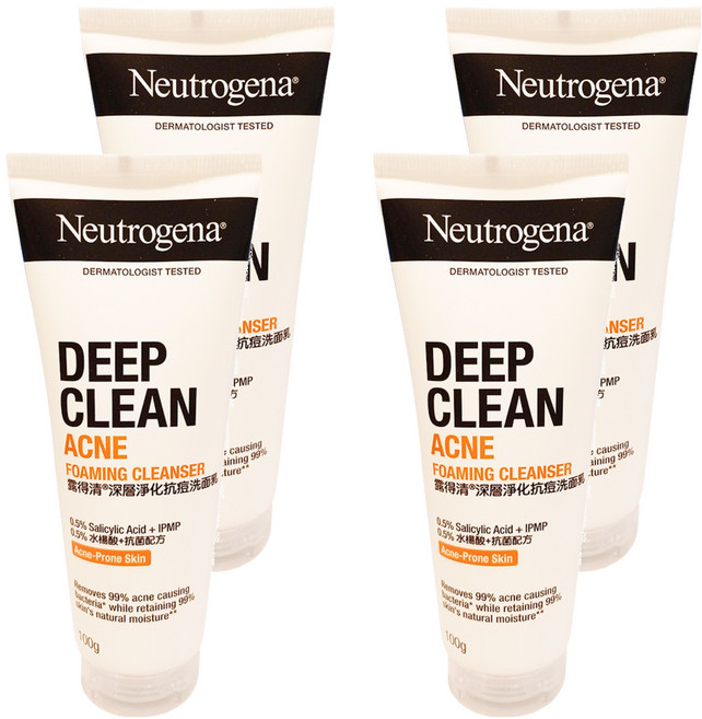 Neutrogena 深層淨化抗痘洗面乳, 100g, 4條