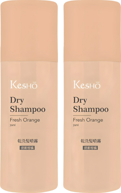 KeSHO 乾洗髮噴霧 清新柑橘, 70ml, 2件