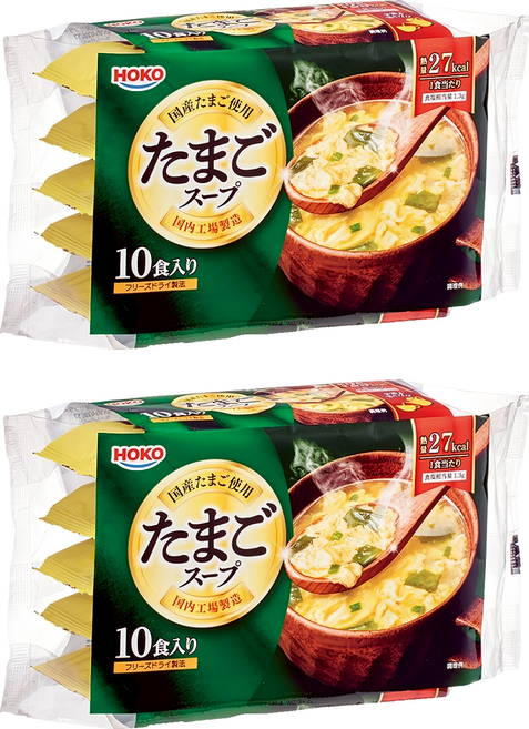 HOKO 寶幸 即食蛋花湯 10包, 64g, 2袋