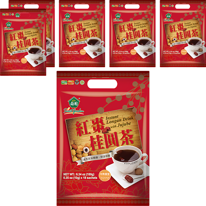 薌園 紅棗桂圓茶, 10g, 18包, 6袋