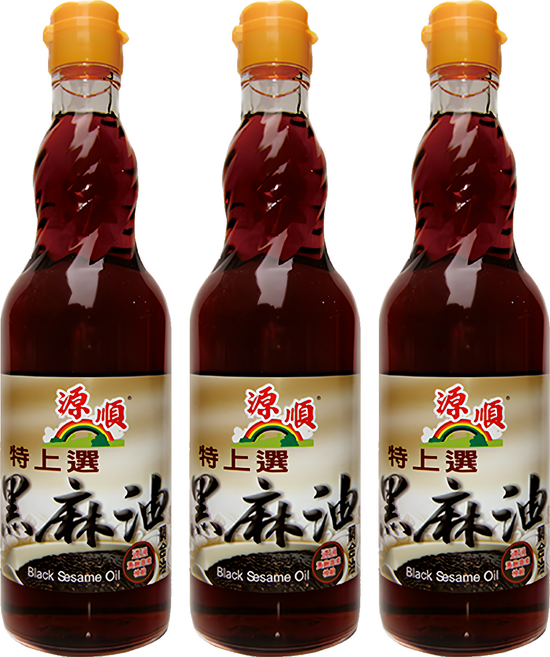 源順製油 特上選黑麻油, 570ml, 3瓶