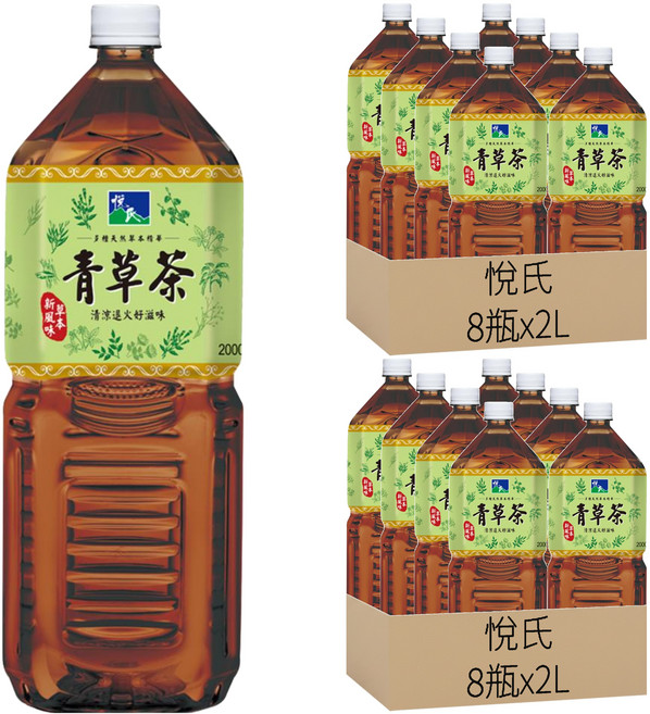 悅氏 青草茶, 2L, 16瓶