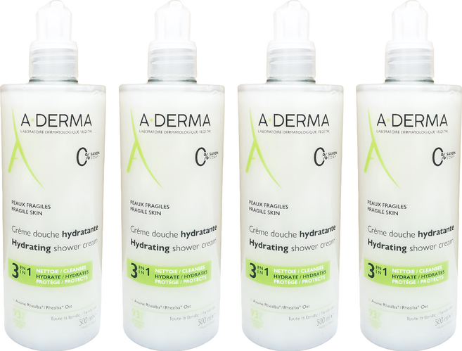 A-DERMA 艾芙美 燕麥泡沫潔膚凝膠 一般型, 500ml, 4瓶