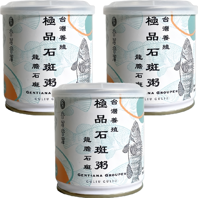 GULIUGULIU 谷溜谷溜 極品石斑粥, 3罐, 300ml