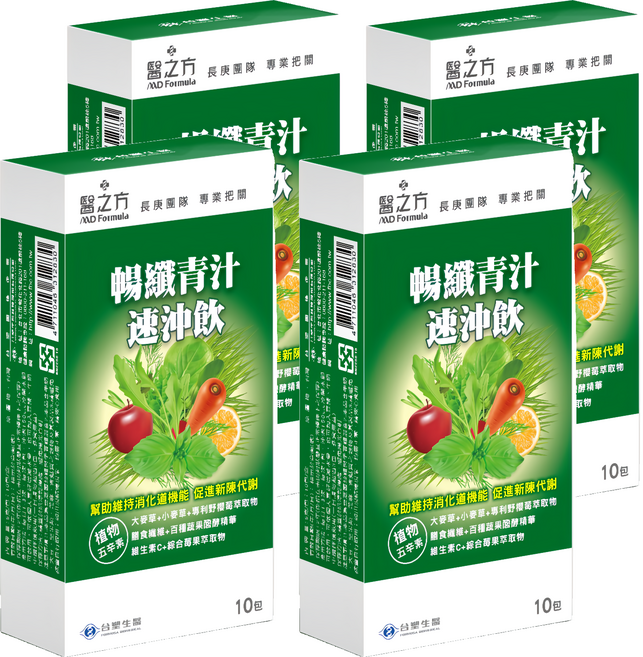 台塑生醫 MD Formula 醫之方 暢纖青汁速沖飲 5g, 10入, 4盒