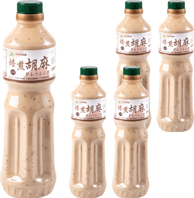藻作坊 日式焙煎胡麻沙拉醬, 600ml, 5瓶