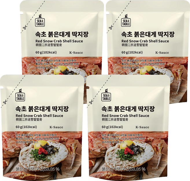 SEA AND TABLE 韓國江原道雪蟹蟹膏, 60g, 4包