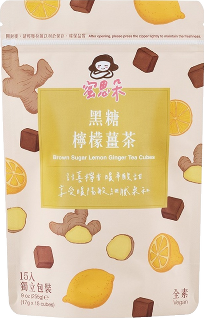 蜜思朵 NEW!黑糖檸檬薑茶, 15顆, 17g, 1袋