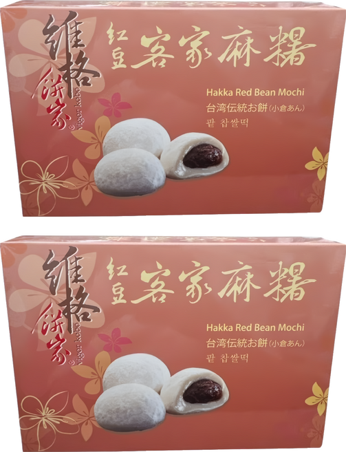 vigor kobo 維格餅家 客家麻糬 紅豆口味 6顆, 180g, 2盒